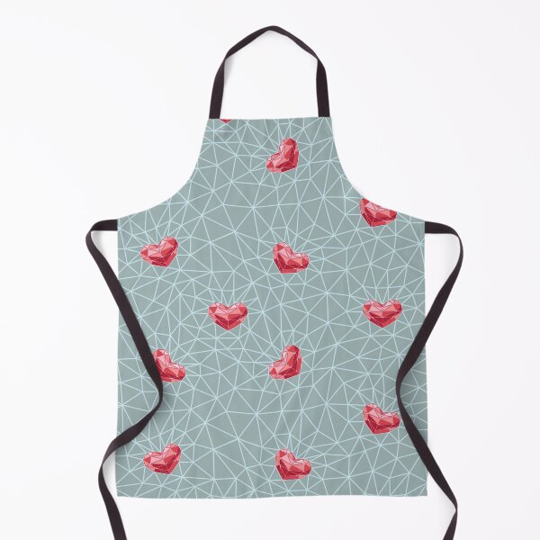 Item preview, Grid mesh from triangles and hearts - seamless pattern designed and sold by ReflectedCrafts.