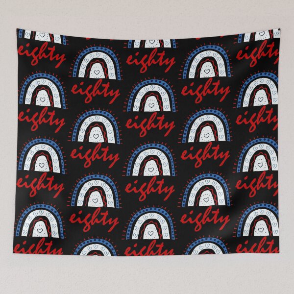 Item preview, Eighty Year Old Eightieth Birthday Cute Fun Doodle Boho Rainbow designed and sold by LadySaltwater.