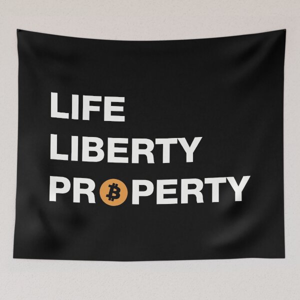 Item preview, Life Liberty and Property// REAL Liberty and REAL Property is in Bitcoin designed and sold by ClothingnCrypto.