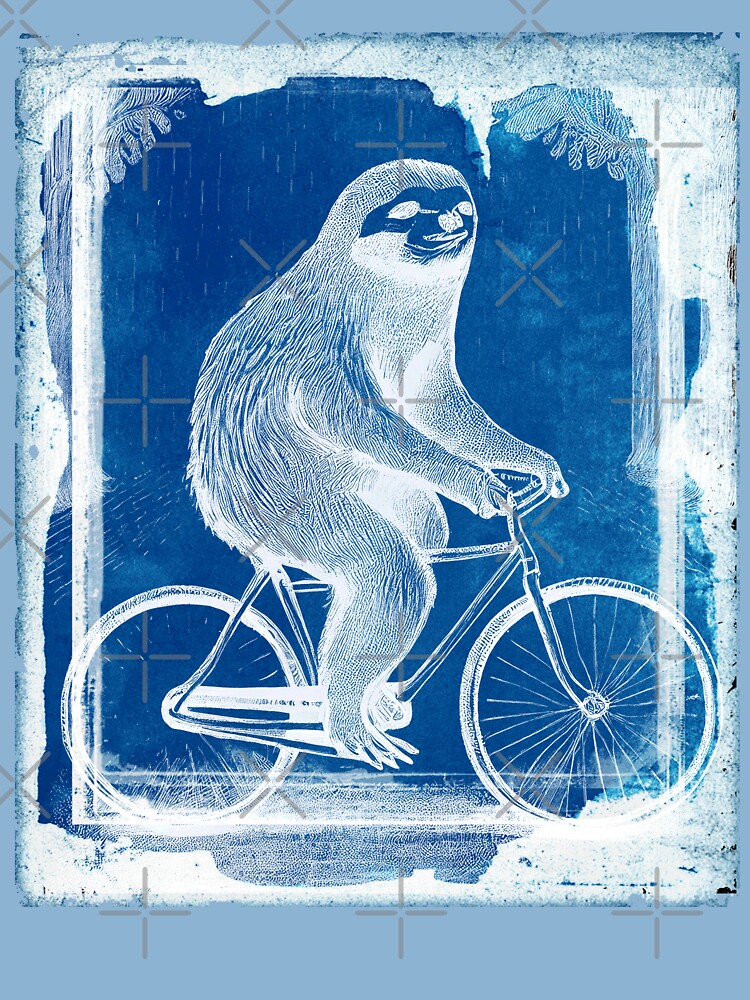 sloth bicycle t shirt