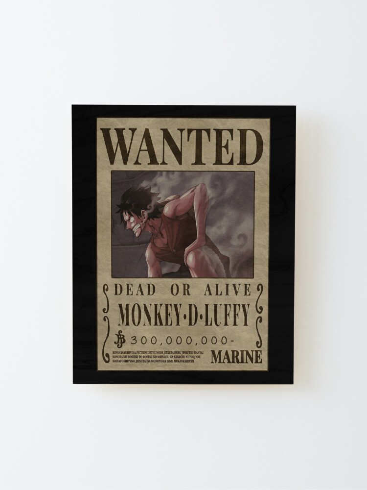 One Piece - Luffy Wooden Wanted Poster –
