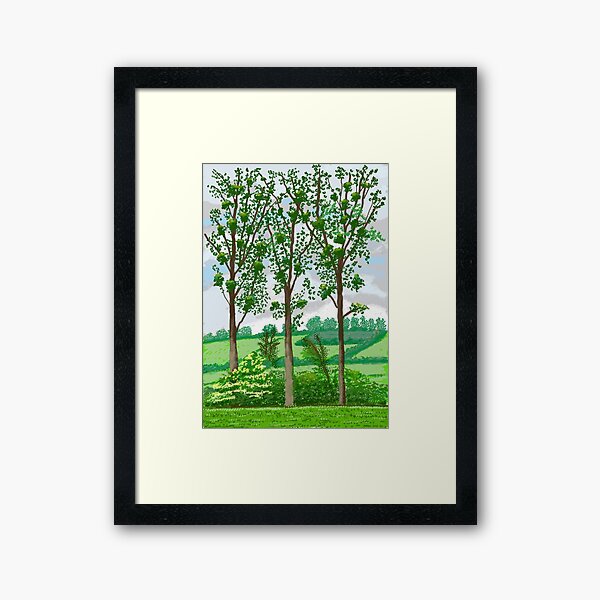 Three Beautiful Trees Framed Art Print