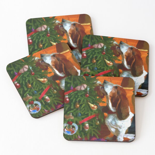 Item preview, Basset Hound decorating tree  designed and sold by GhostlierNation.