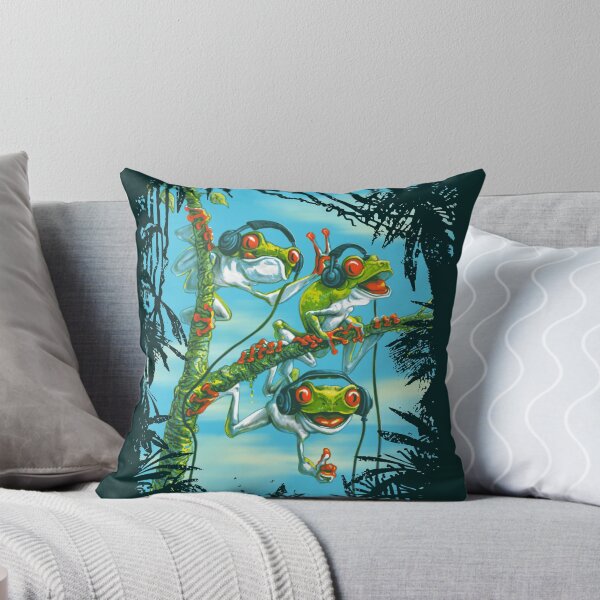 Item preview, Frog Trio Rockin The Beats in Rainforest designed and sold by MudgeStudios.
