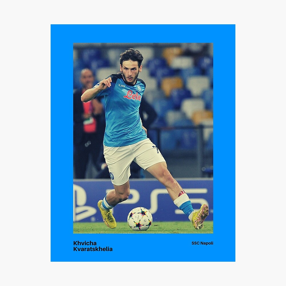 Khvicha Kvaratskhelia Poster Napoli Print Football Canvas 