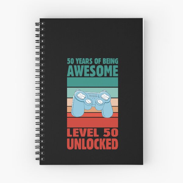 Item preview, 50 Years Of Being Awesome Level 50 Unlocked Gamer designed and sold by GrumpyDadCo.