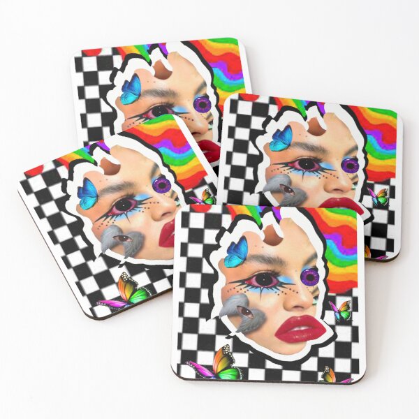Item preview, Abstract Trippy Checkered Face designed and sold by GirlofRandom.