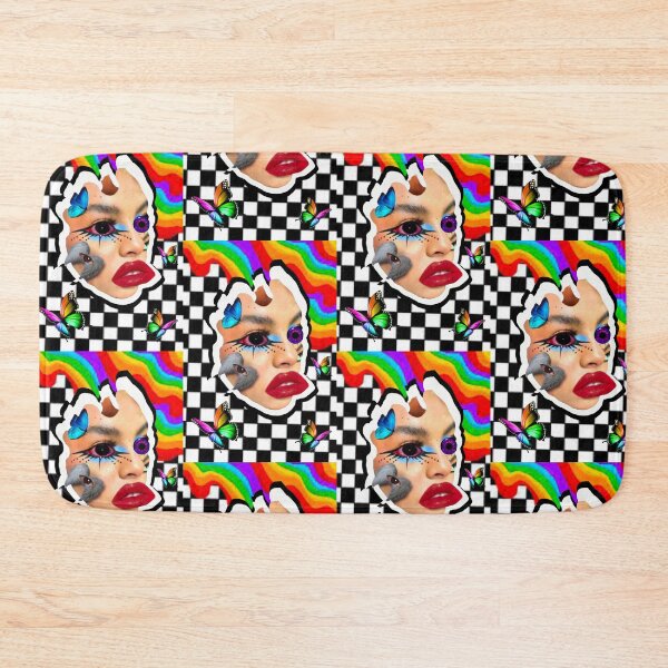 Item preview, Abstract Trippy Checkered Face designed and sold by GirlofRandom.