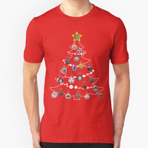 Christmas Tree Bulbs Slim Fit T-Shirt