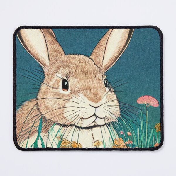 Item preview, Floral Lovely American Fuzzy Lop Cute Bunny Rabbit designed and sold by wigobun.