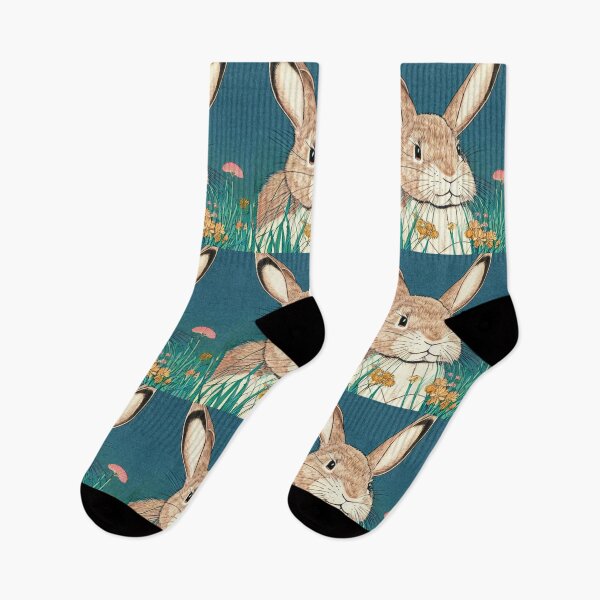 Item preview, Floral Lovely American Fuzzy Lop Cute Bunny Rabbit designed and sold by wigobun.