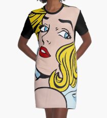 Seductive Girl (Lichtenstein) Graphic T-Shirt Dress