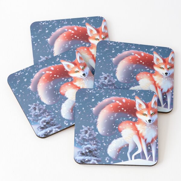 Item preview, Yokai Kitsune And Snow#3 designed and sold by cardia1991.