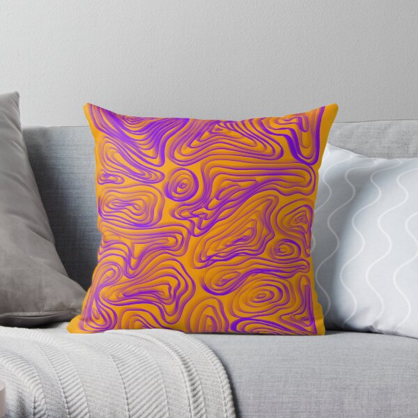 Orange and 2025 purple throw pillows