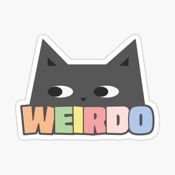 Item preview, Weirdo Cat Sticker designed and sold by TChubbyFlamingo.