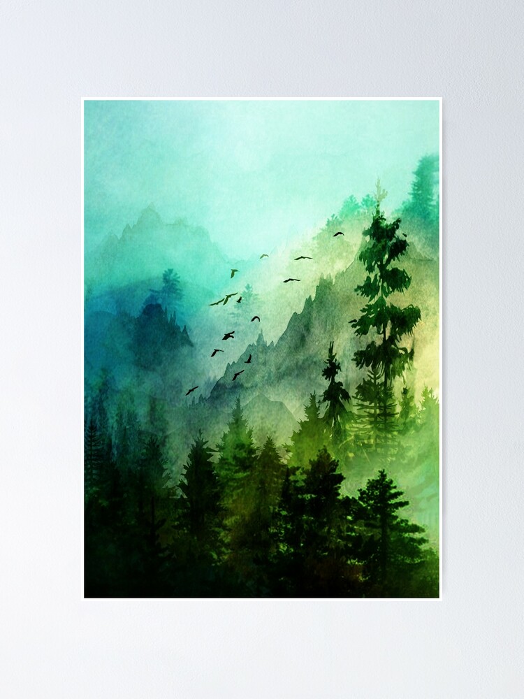 Alternate view of Mountain Morning Poster