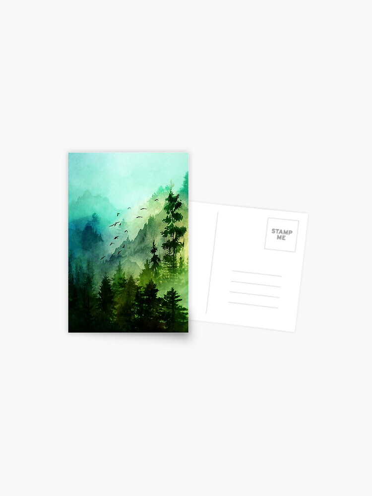 Thumbnail 1 of 2, Postcard, Mountain Morning designed and sold by Nadjaa.