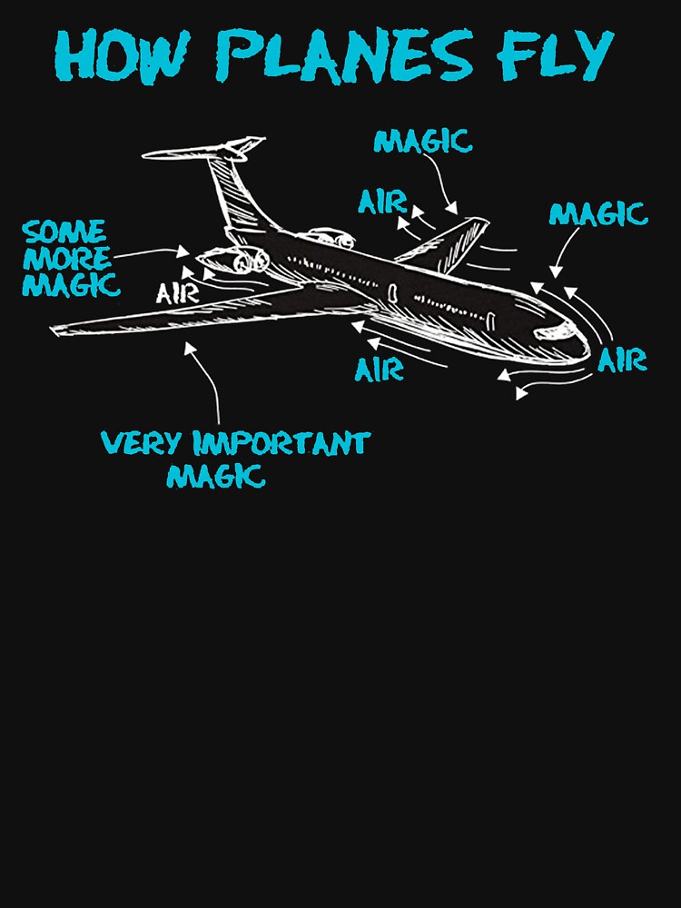 Funny Engineering T Shirts Gifts-How Plane Fly for Womens Mens by Anna0908