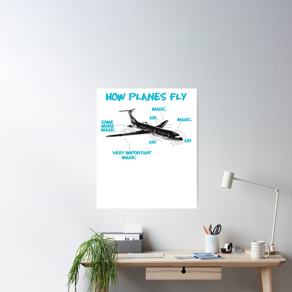 Print Engineer Mechanical How Plane Fly Mens T Shirts Aircraft