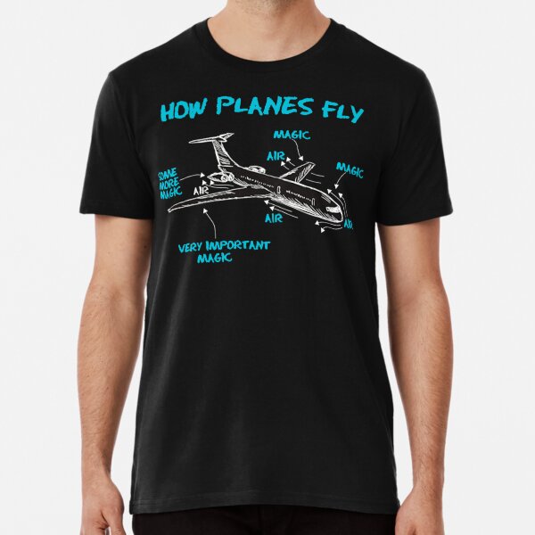 Print Engineer Mechanical How Plane Fly Mens T Shirts Aircraft
