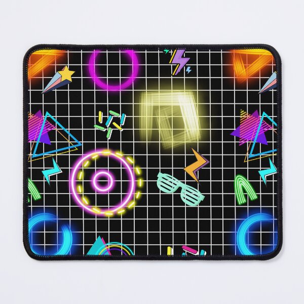 Item preview, Geometric Shapes Vintage | 80s Retro Grid Neon | Purple Neon designed and sold by SchlossInspire.