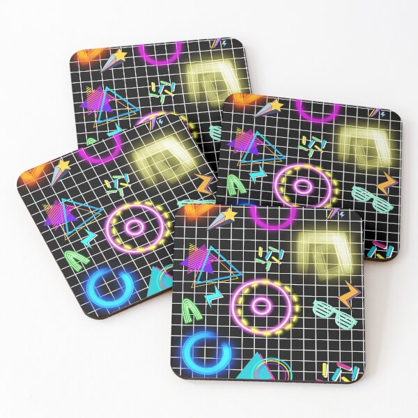 Item preview, Geometric Shapes Vintage | 80s Retro Grid Neon | Purple Neon designed and sold by SchlossInspire.
