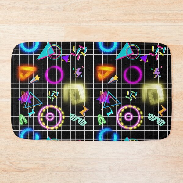 Item preview, Geometric Shapes Vintage | 80s Retro Grid Neon | Purple Neon designed and sold by SchlossInspire.