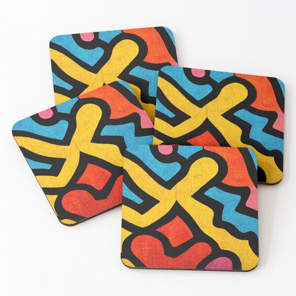 Item preview, Contemporary vibrant art shapes outlined in black. designed and sold by justinasv775.
