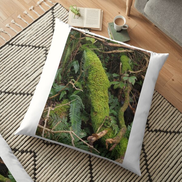 Riverside greenery Floor Pillow
