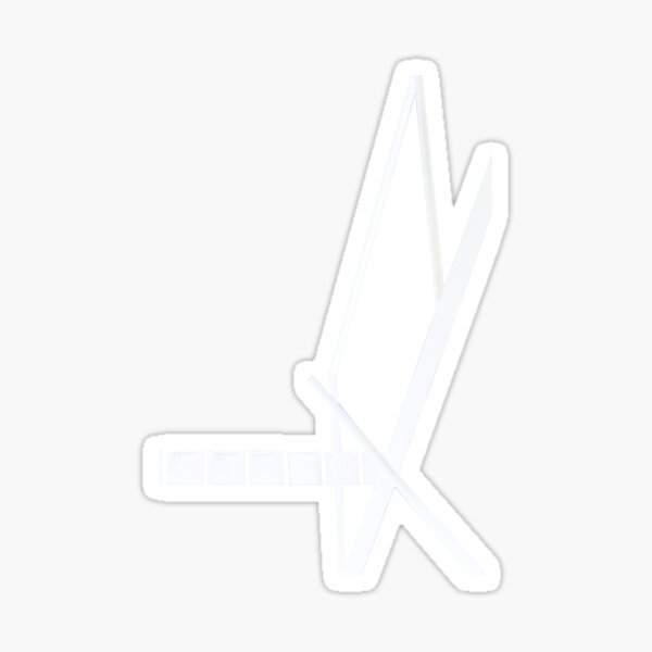 Signal white and Viva Magenta Sticker