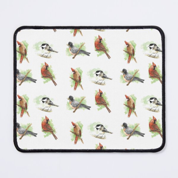 Item preview, North American Backyard Birds Pack - Male and Female Cardinals, Black-Capped Chickadee, American Robin designed and sold by BlackGoatPrints.