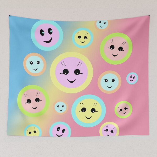 Item preview, Happy faces in pastel designed and sold by MarionsArt.