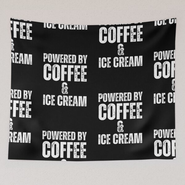 Item preview, Powered By Coffee And Ice Cream designed and sold by NinniSilver.