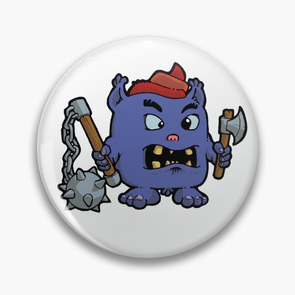 Item preview, Small purple monster with a mace designed and sold by Guillaume Desbiolles.