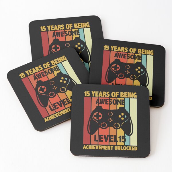Item preview, 15 Years Of Being Awesome Level 15 Unlocked Gamer designed and sold by GrumpyDadCo.