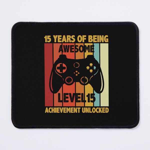 Item preview, 15 Years Of Being Awesome Level 15 Unlocked Gamer designed and sold by GrumpyDadCo.