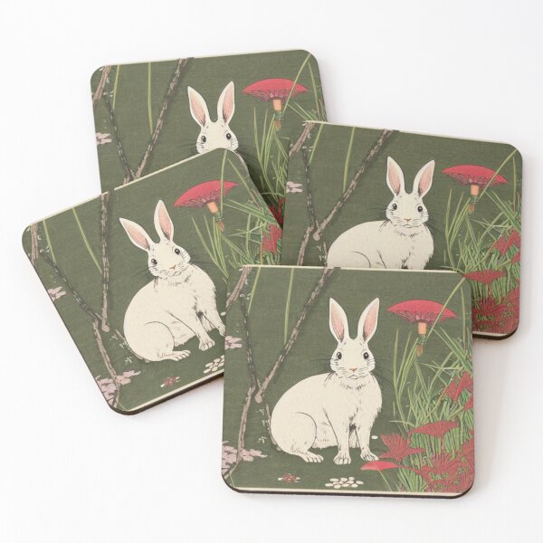 Item preview, White Beautiful American Rabbit Lop Animal Bunny Vintage designed and sold by wigobun.