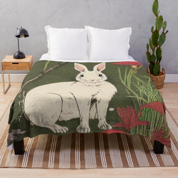 Item preview, White Beautiful American Rabbit Lop Animal Bunny Vintage designed and sold by wigobun.