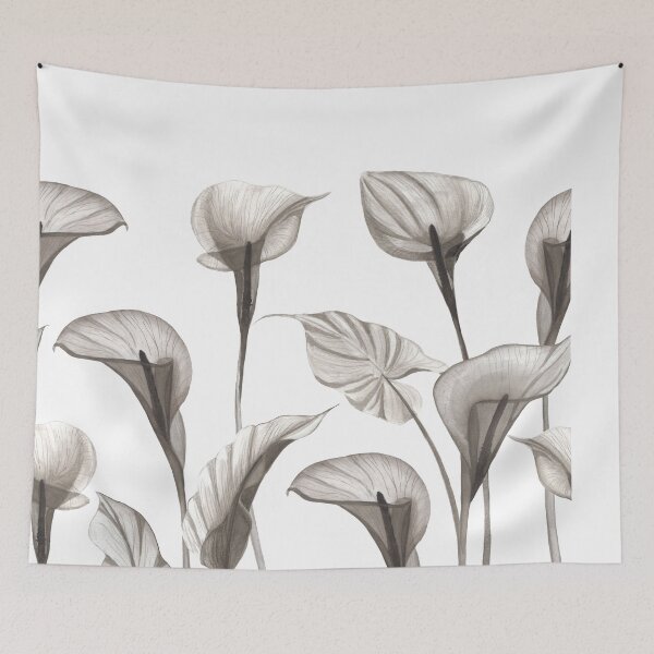 Item preview, Elegant Xray Calla flowers. Tropical transparent watercolor flowers print designed and sold by likapix.
