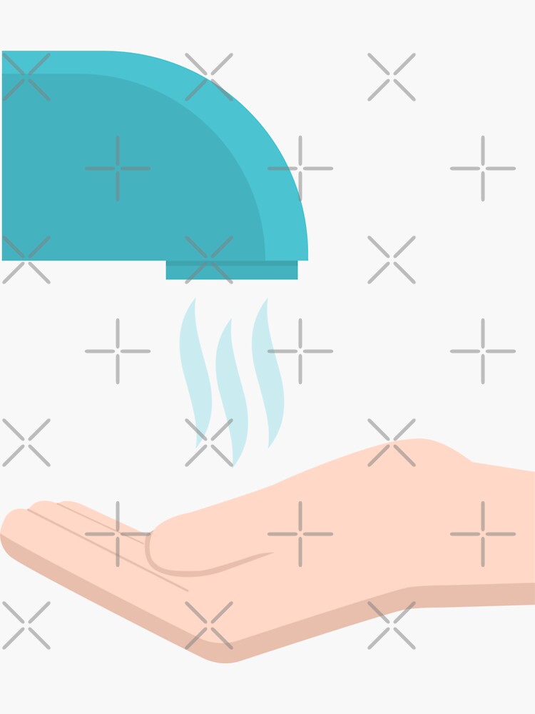 "Hand Dryer 8" Sticker for Sale by FLOWERART Redbubble