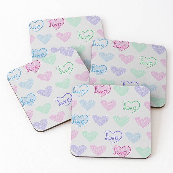 Item preview, Hand drawing hearts and word love, seamless vector pattern  designed and sold by ReflectedCrafts.