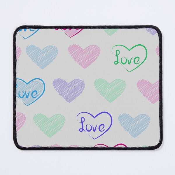 Item preview, Hand drawing hearts and word love, seamless vector pattern  designed and sold by ReflectedCrafts.