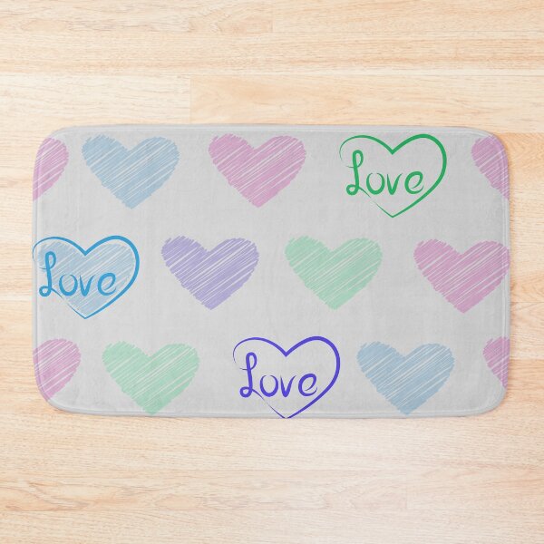 Item preview, Hand drawing hearts and word love, seamless vector pattern  designed and sold by ReflectedCrafts.