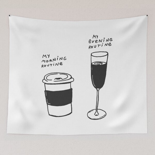 Item preview, Morning Coffee And Evening Wine designed and sold by tartagain.
