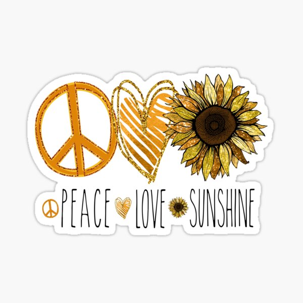 Peace Love Sunshine Svg, Sunflower Svg, Funny Summer