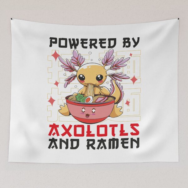 Item preview, Powered by Axolotls & Ramen - Kawaii Axolotl Eating Ramen designed and sold by ollalla.