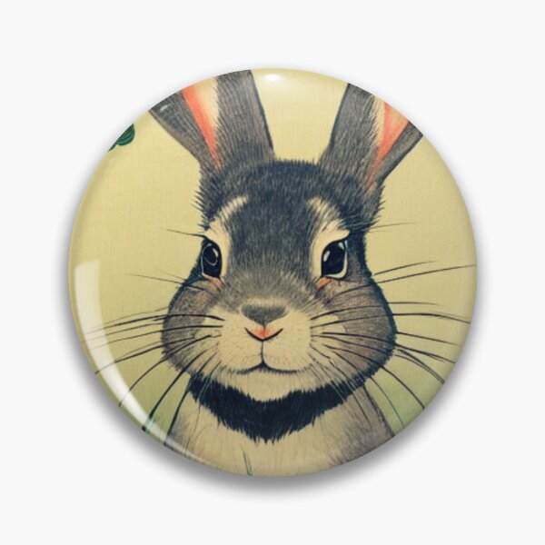 Item preview, Beautiful American Grey Fuzzy Lop Cute Bunny Vegan designed and sold by wigobun.