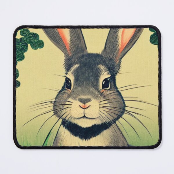 Item preview, Beautiful American Grey Fuzzy Lop Cute Bunny Vegan designed and sold by wigobun.