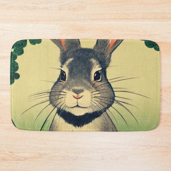 Item preview, Beautiful American Grey Fuzzy Lop Cute Bunny Vegan designed and sold by wigobun.