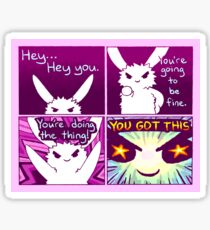 "YOU GOT THIS" Bunny Comic Sticker